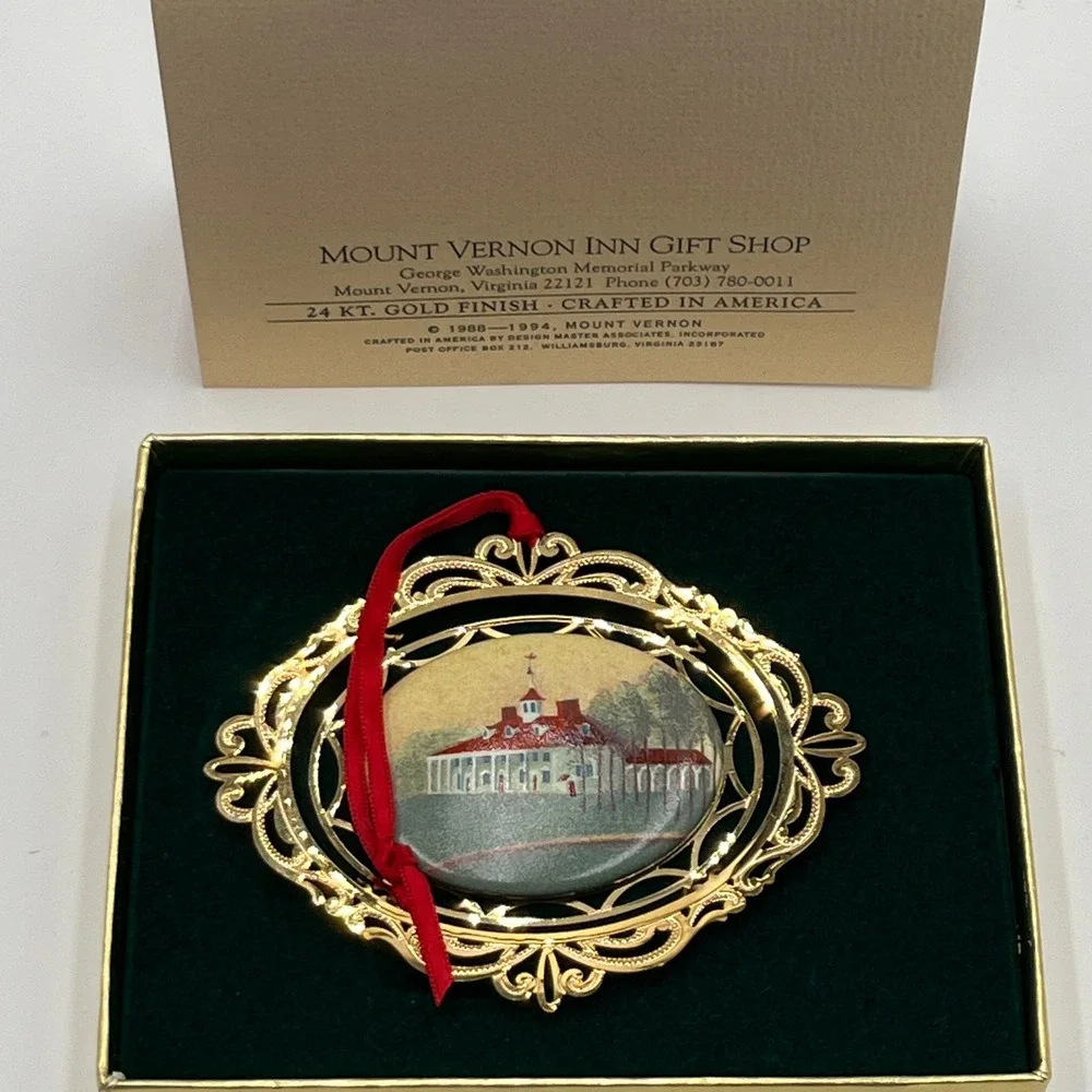 Mount Vernon‎ 1994 Christmas Ornament East Front Painting Circa 1792 with Box